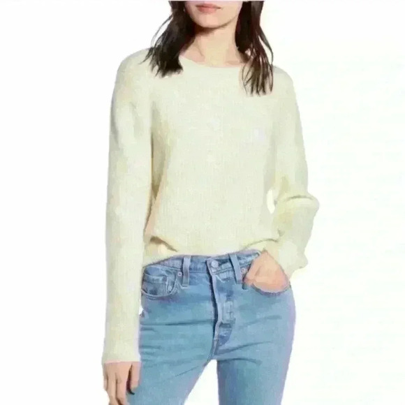 BP Ribbed Marled Pastel Pullover Crewneck Sweater - Picture 1 of 6